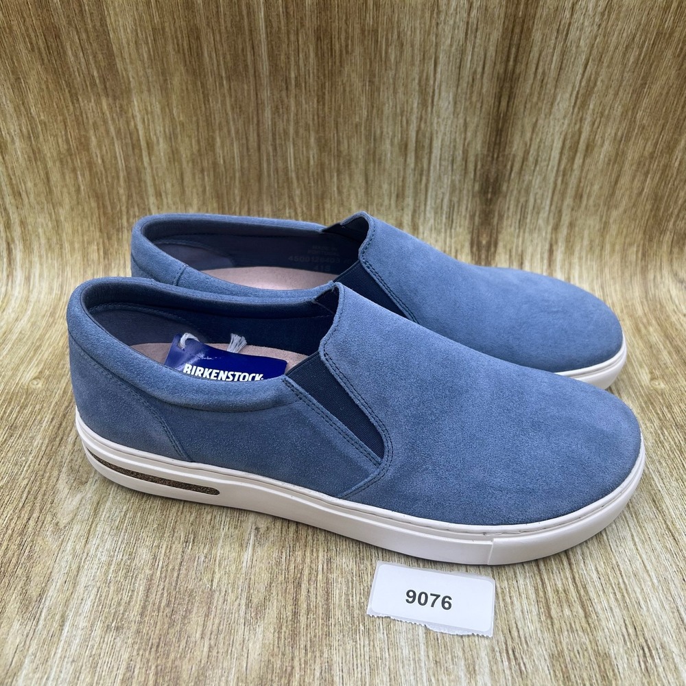 Birkenstock Oswego Slip On Sneaker Women's Size 10 Blue Suede Cork Footbed NEW - Picture 10 of 10